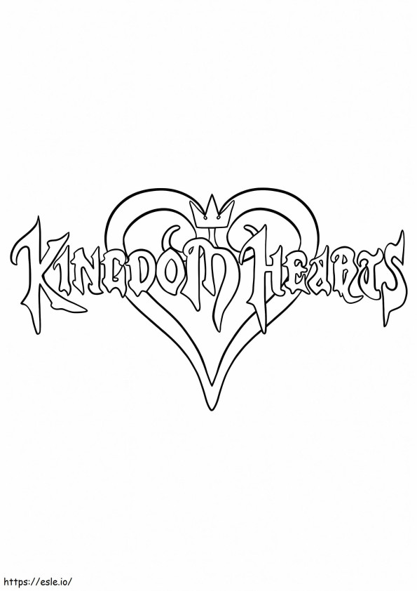 Logotipo de corazones del reino para colorear