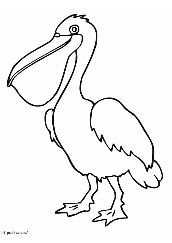 Pelican normal de colorat