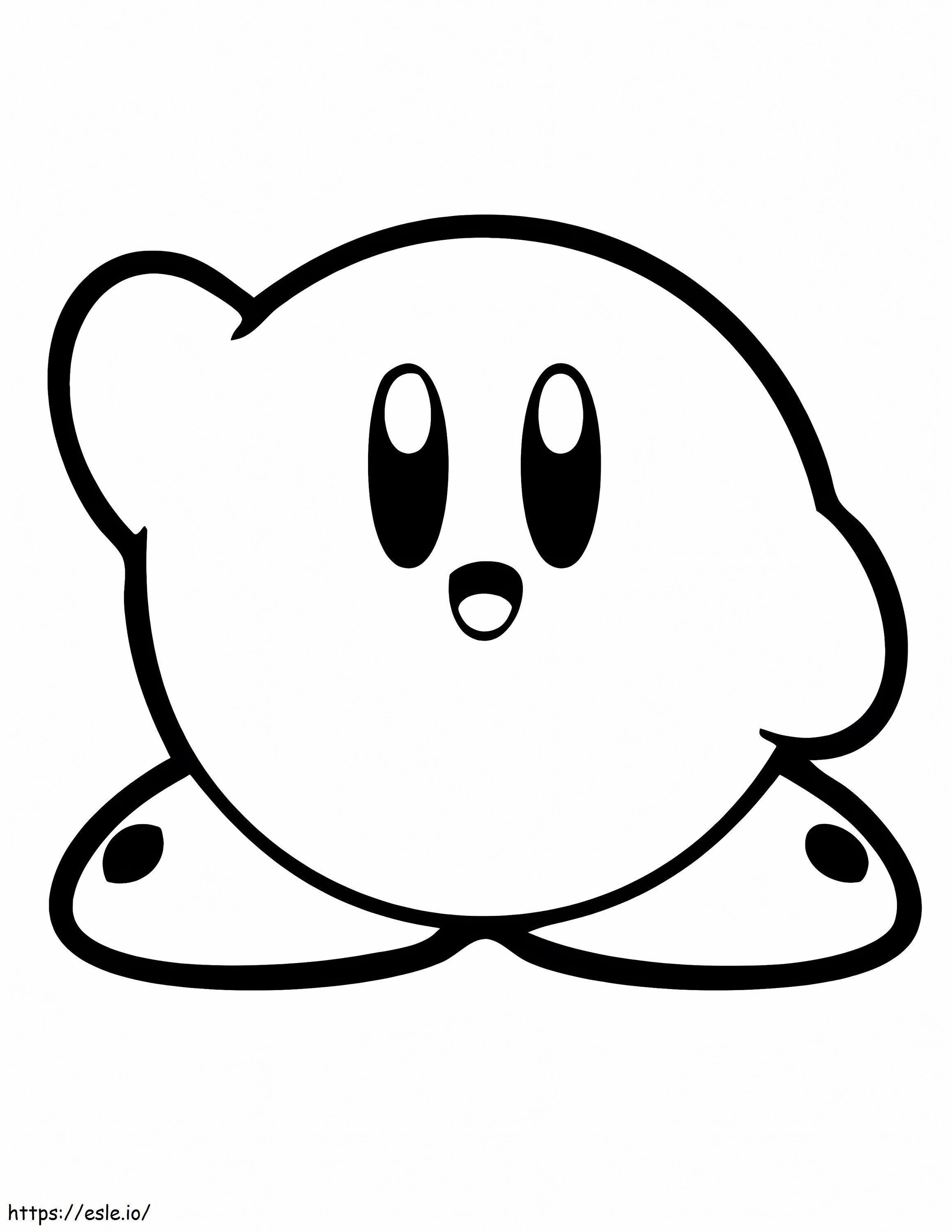Kirby Says Hello coloring page