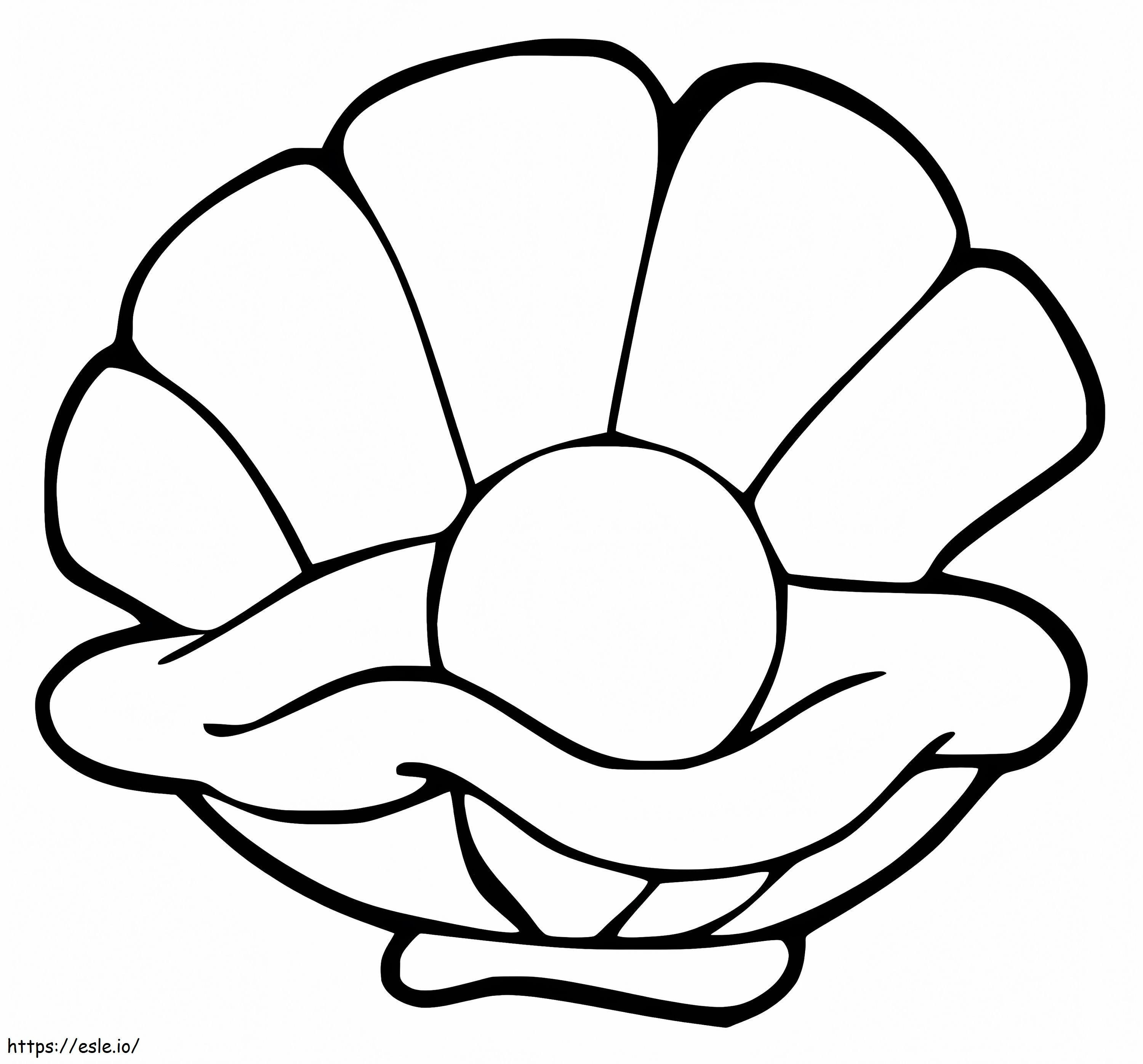 Easy Scallop coloring page