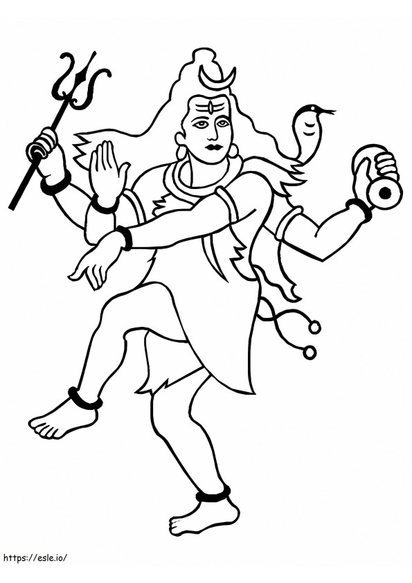 Maha Shivaratri kleurplaat