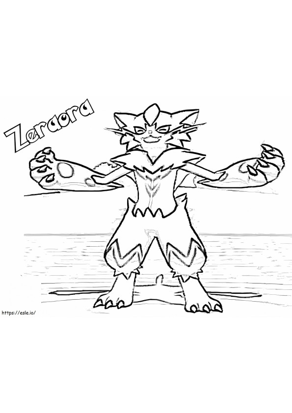 Pokemon Zeraora coloring page
