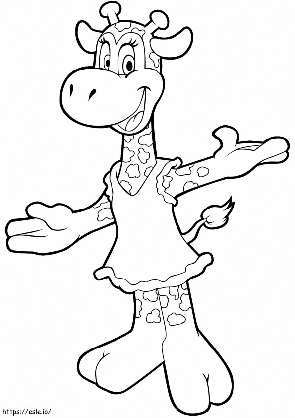 Coloriage Girafe animée à imprimer dessin