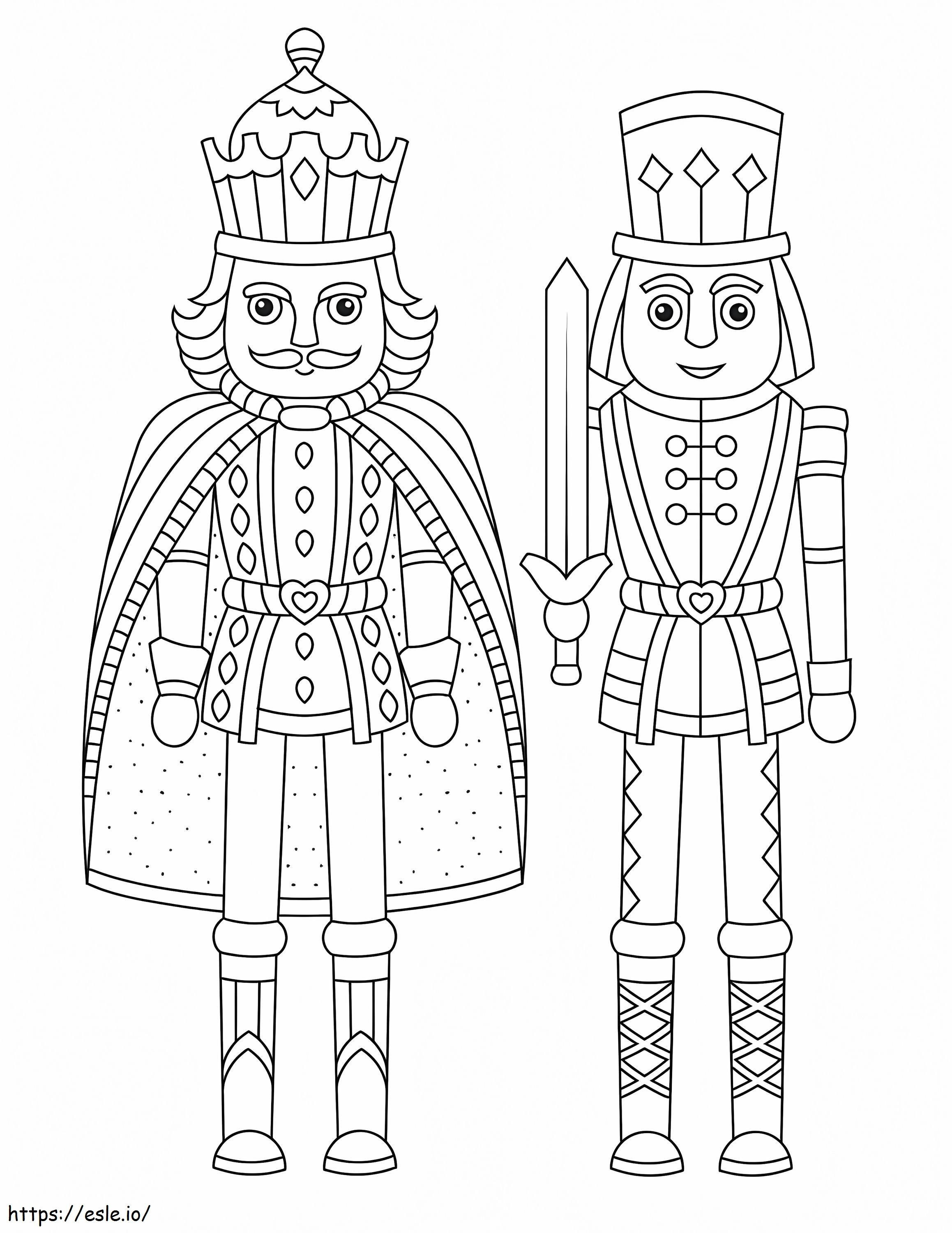 Regele și Cavalerul Spărgătorul de Nuci de colorat