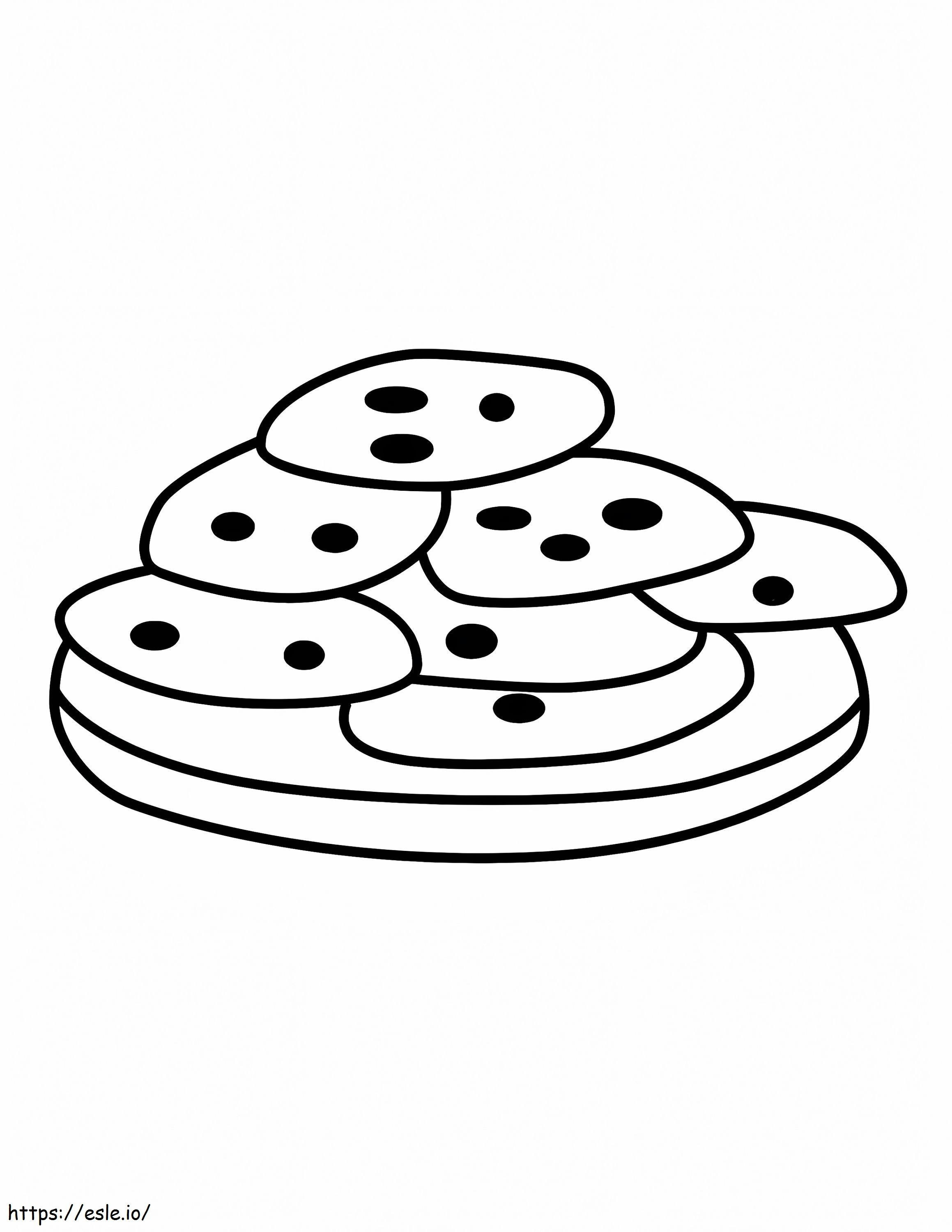 Coloriage Disque de cookies à imprimer dessin