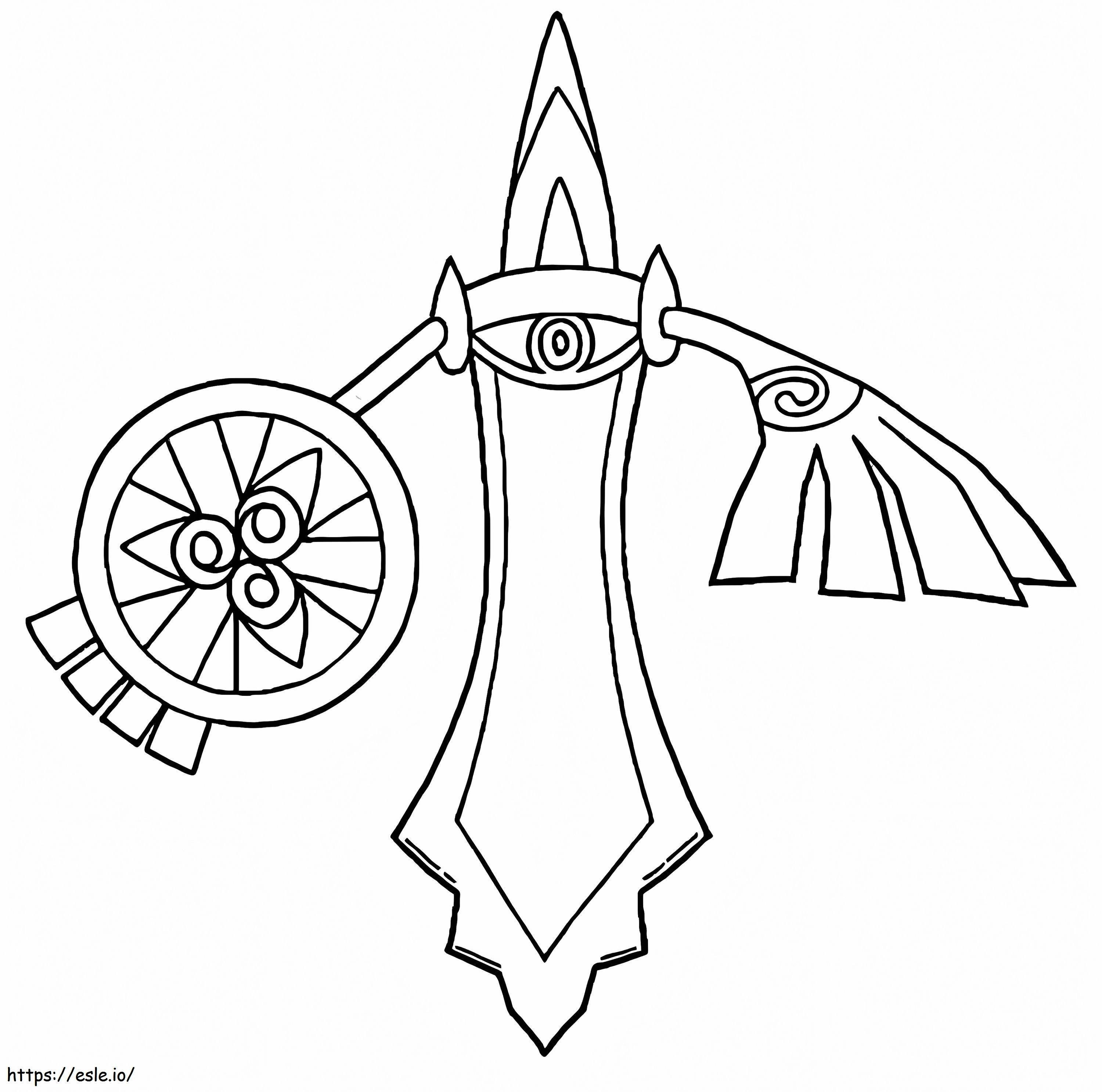 Pokémon Aegislash imprimible para colorear
