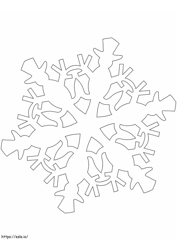 1584065079 雪だるまの雪の結晶パターン ぬりえ - 塗り絵