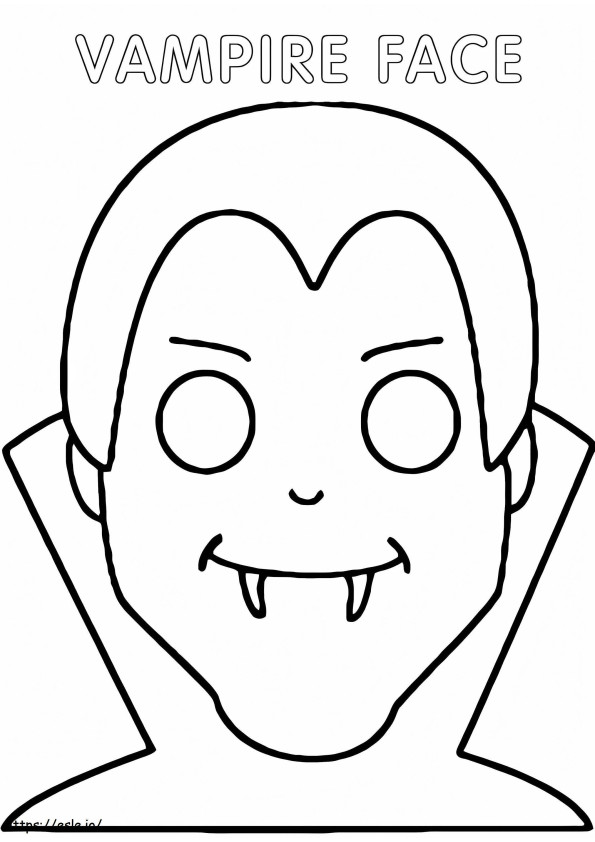 Vampire Face Smiling coloring page