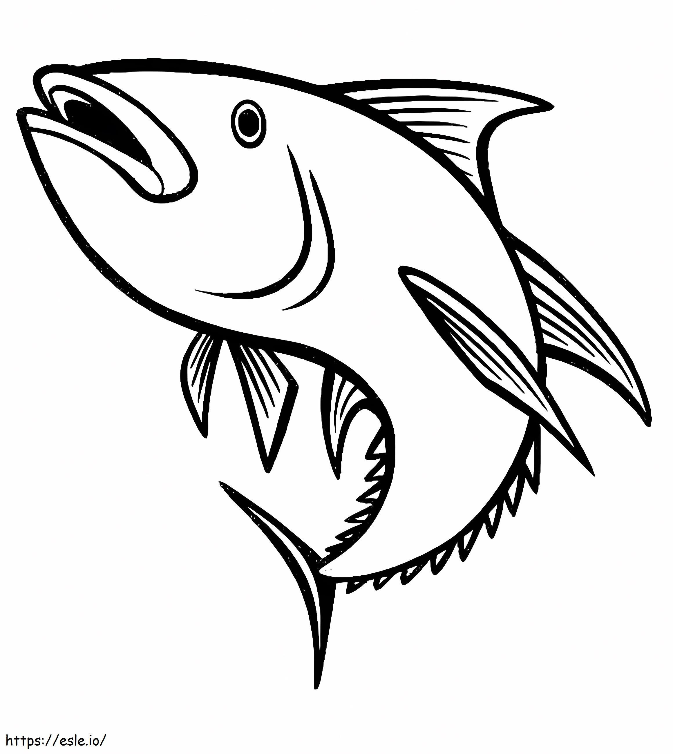 Ikan Tuna Gratis yang Dapat Dicetak Gambar Mewarnai