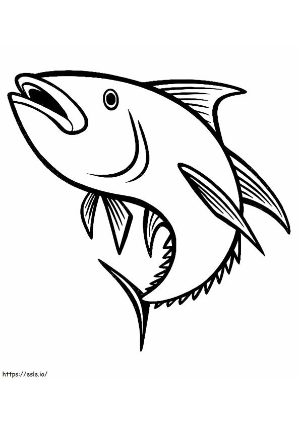 Ikan Tuna Gratis yang Dapat Dicetak Gambar Mewarnai
