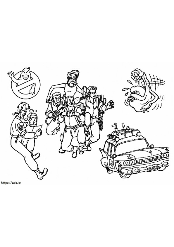 Draw All The Ghostbusters Characters coloring page