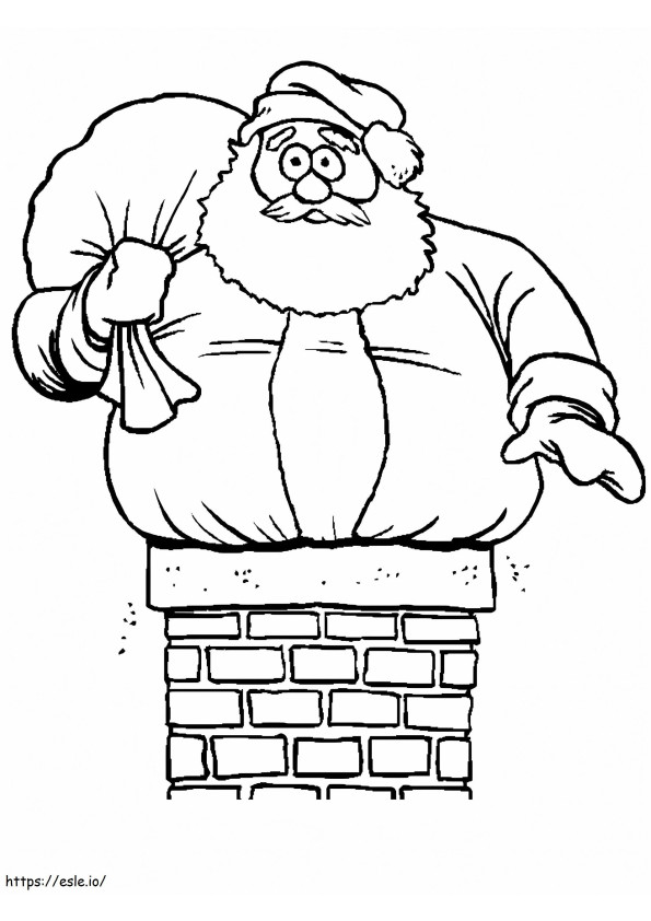1545182608 Papá Noel en línea con Navidad atascada en la chimenea 2 Pinterest para colorear