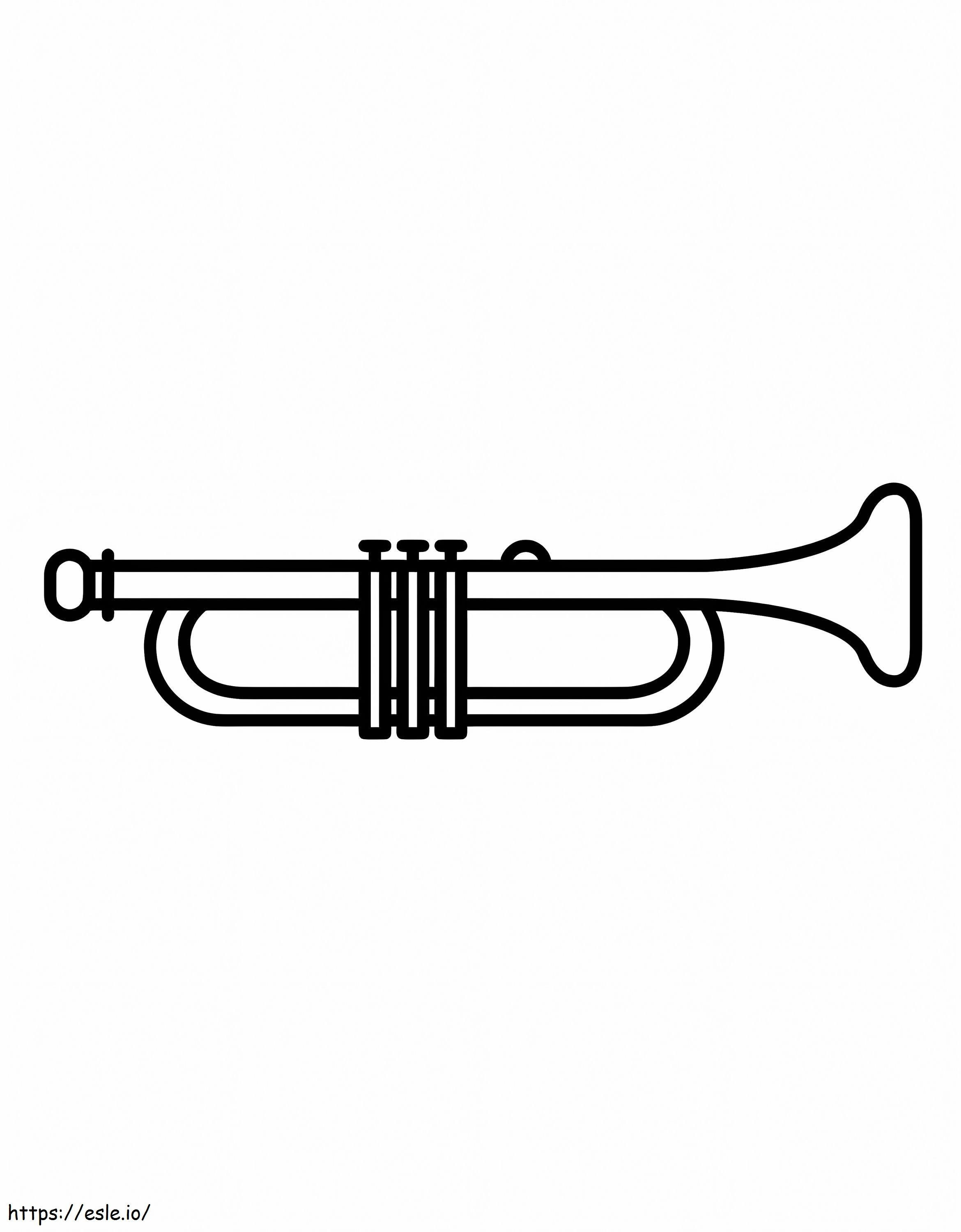Trompeta simplă 6 de colorat