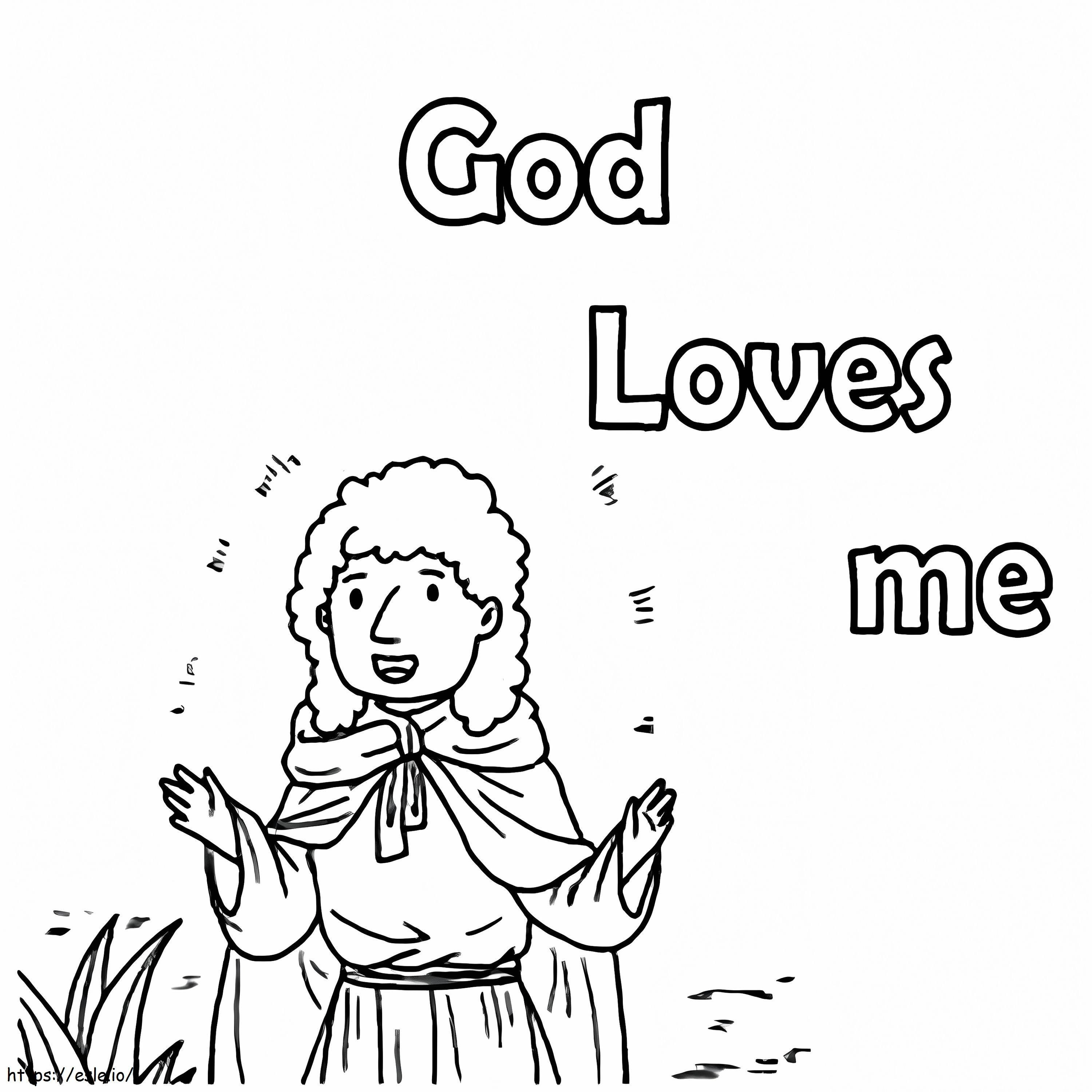 God Loves Me 10 coloring page