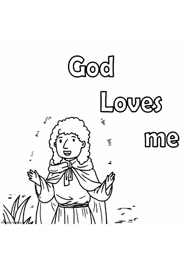 God Loves Me 10 coloring page