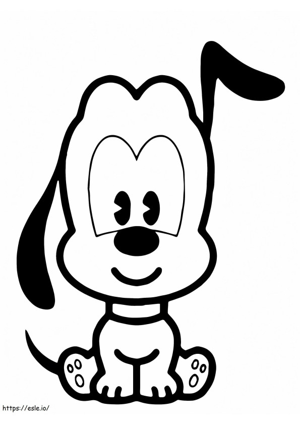 Pluto Disney Cuties coloring page