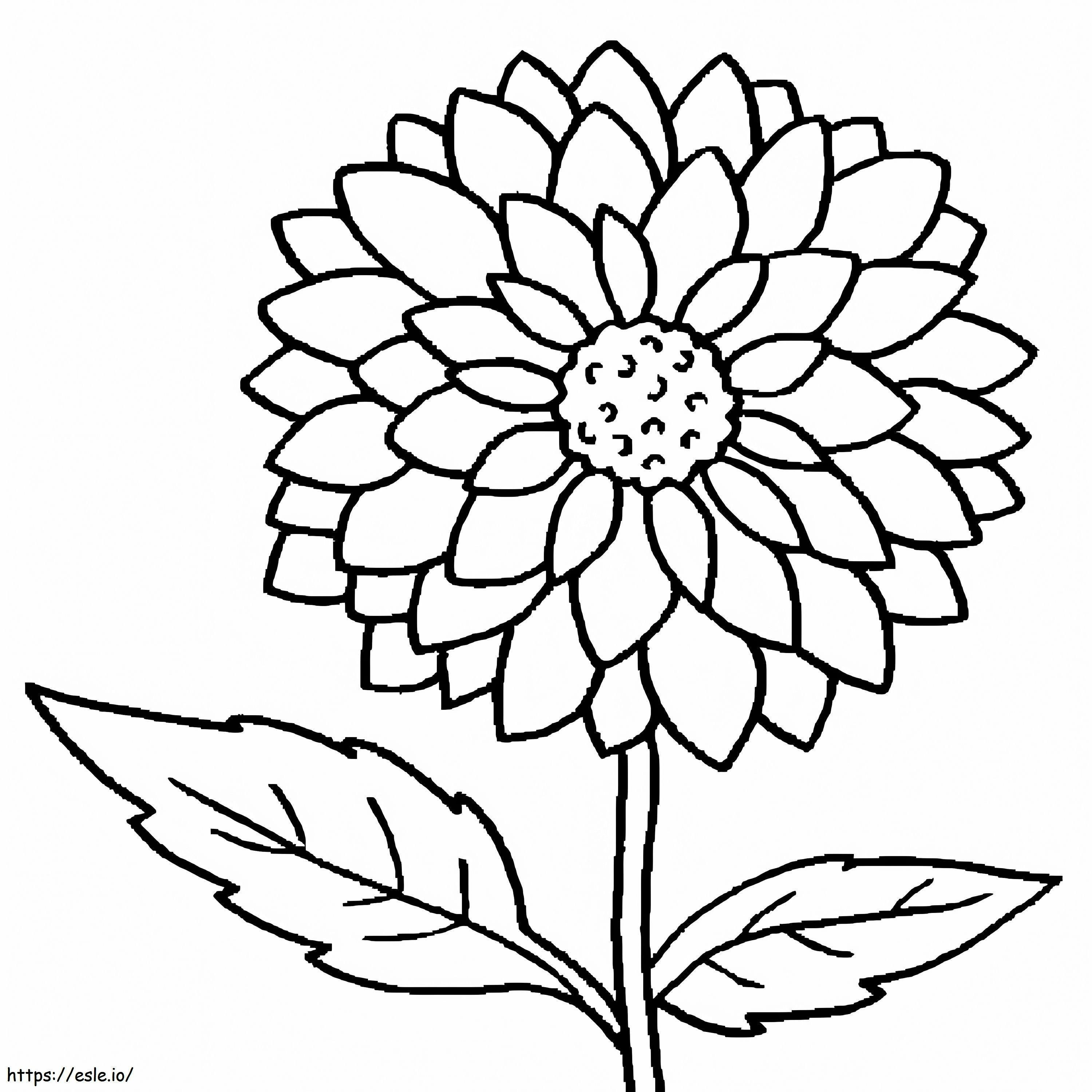 Beautiful Dahlia coloring page