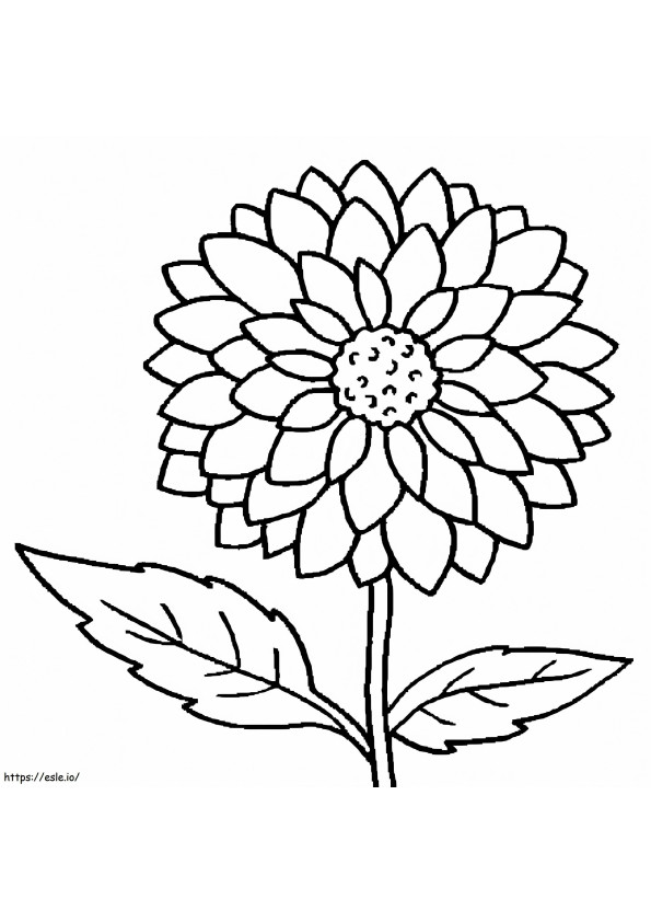 Beautiful Dahlia coloring page