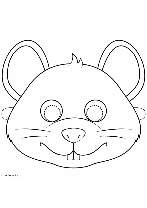 Máscara de rato para colorir