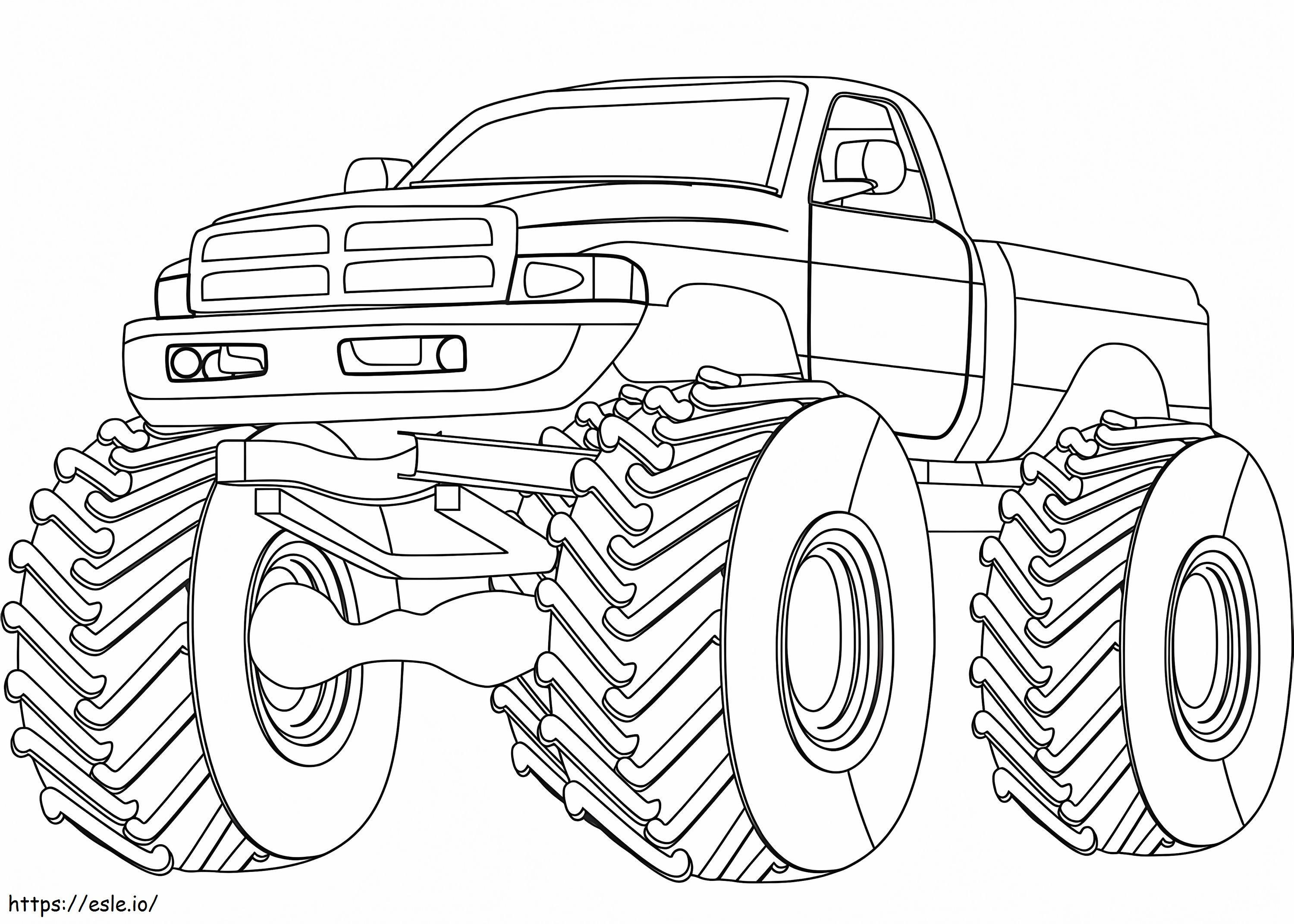 Monster Truck 4 de colorat