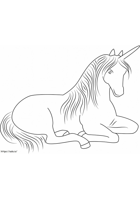 1530149045 Unicornio Sentado para colorear