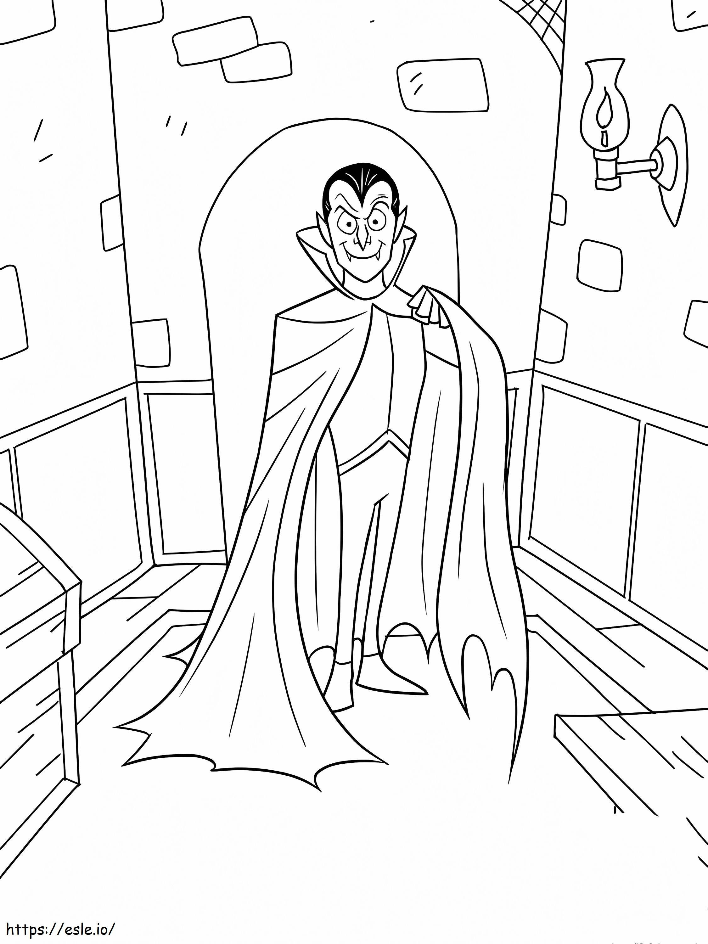 Dracula kotona värityskuva