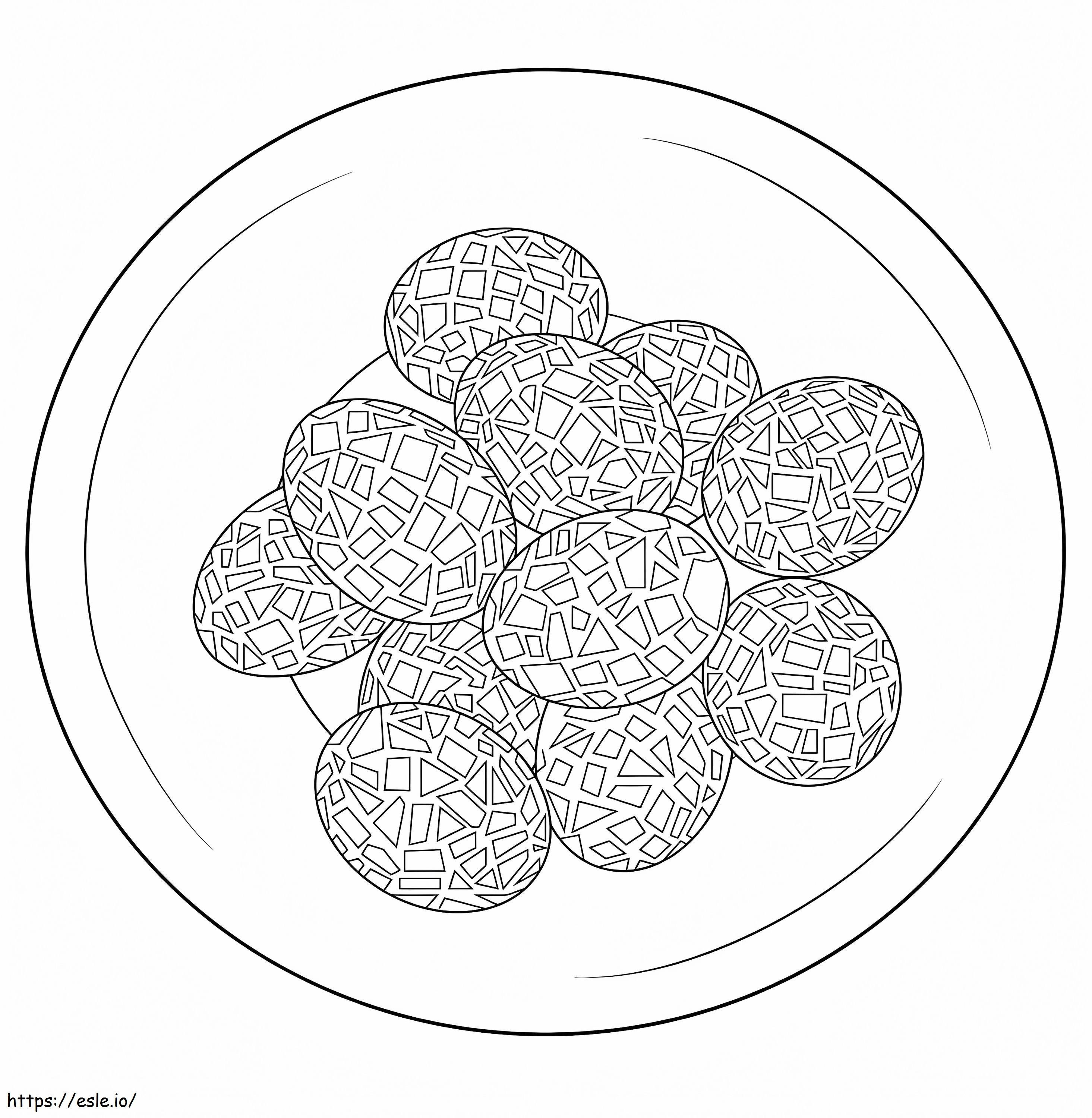 Mosaic Eggs coloring page