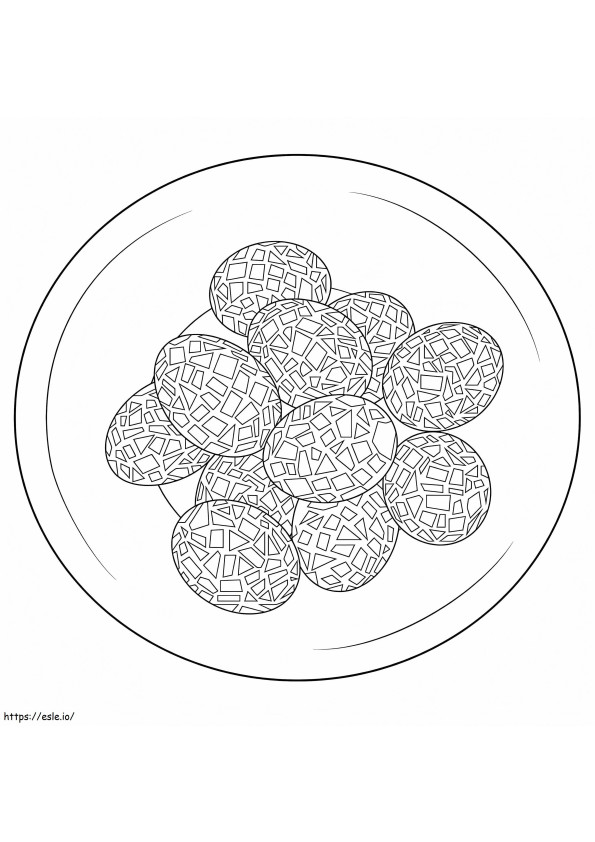 Mosaic Eggs coloring page