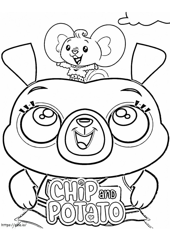 Happy Chip And Potato coloring page