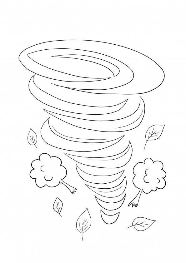 Tornado image free to print and download for kids