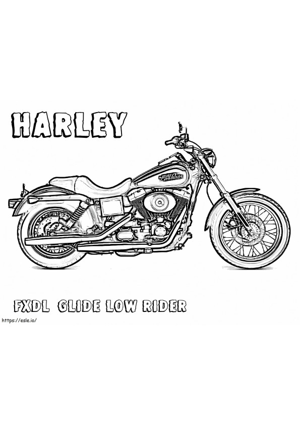 Harley Davidson do bezpłatnego wydruku kolorowanka