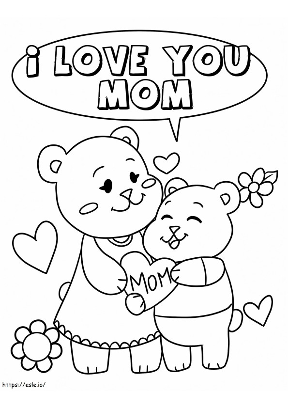 Love You Mom coloring page