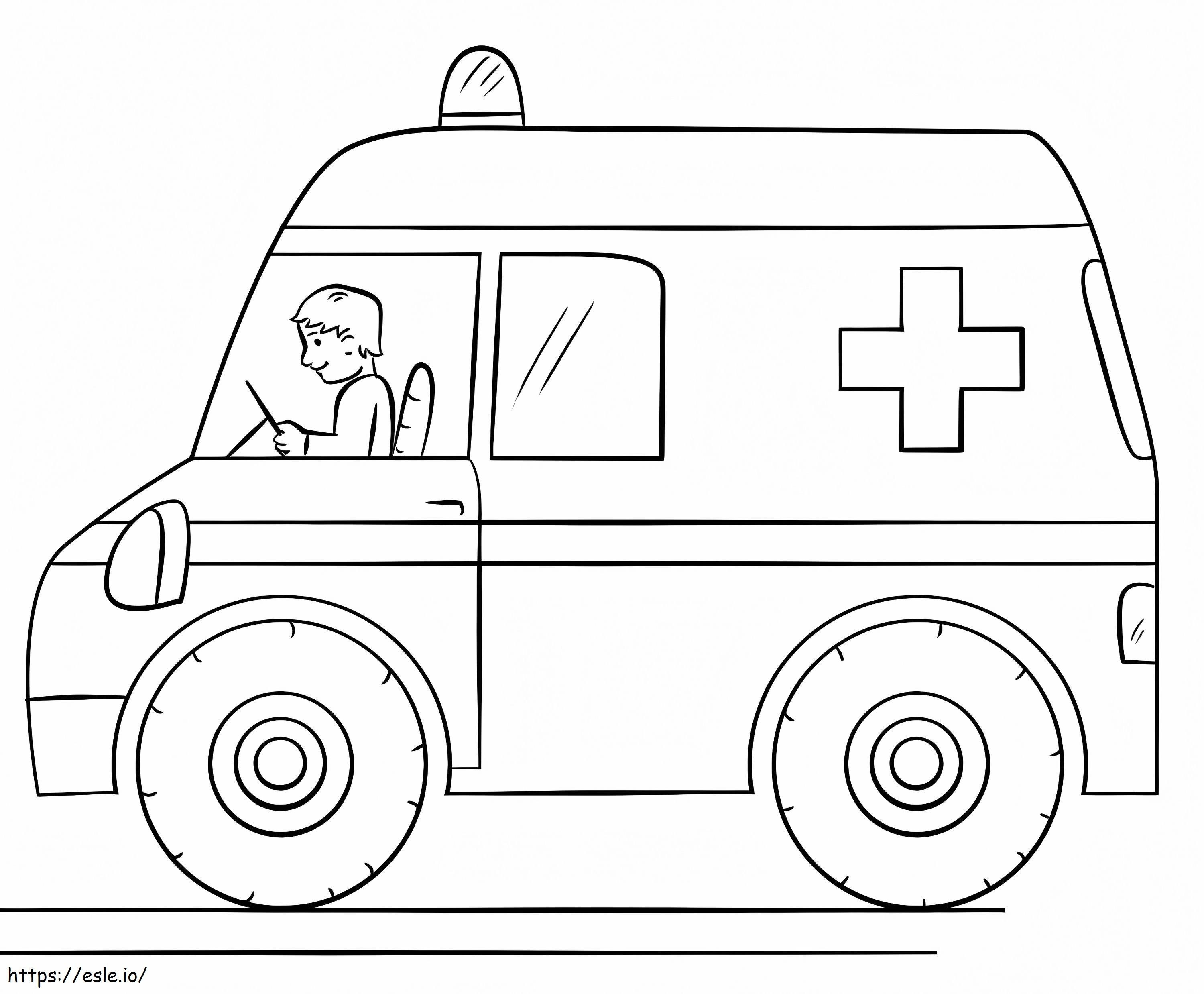 Coloriage Ambulance 21 à imprimer dessin