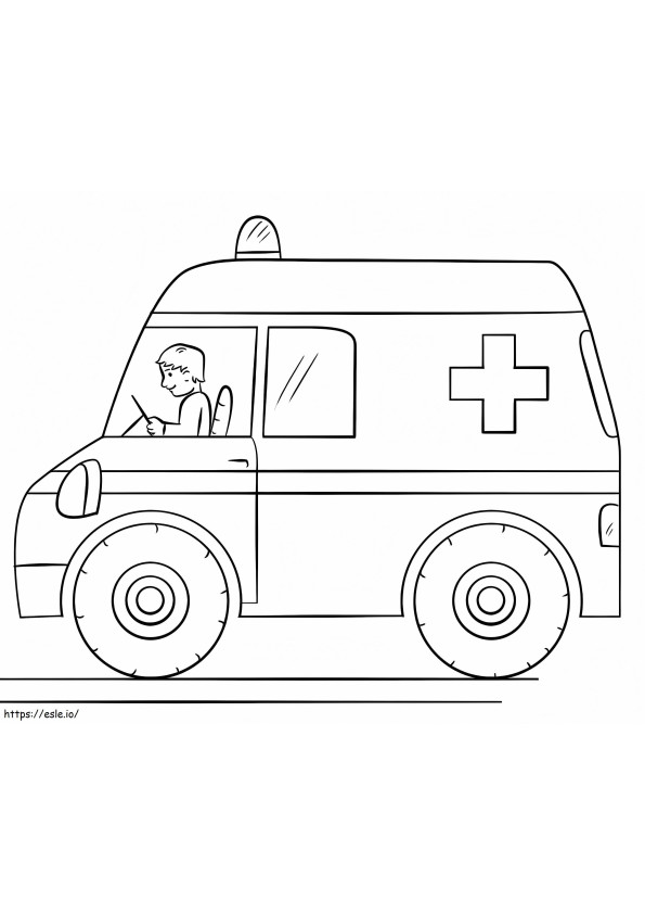 Ambulance 21 coloring page