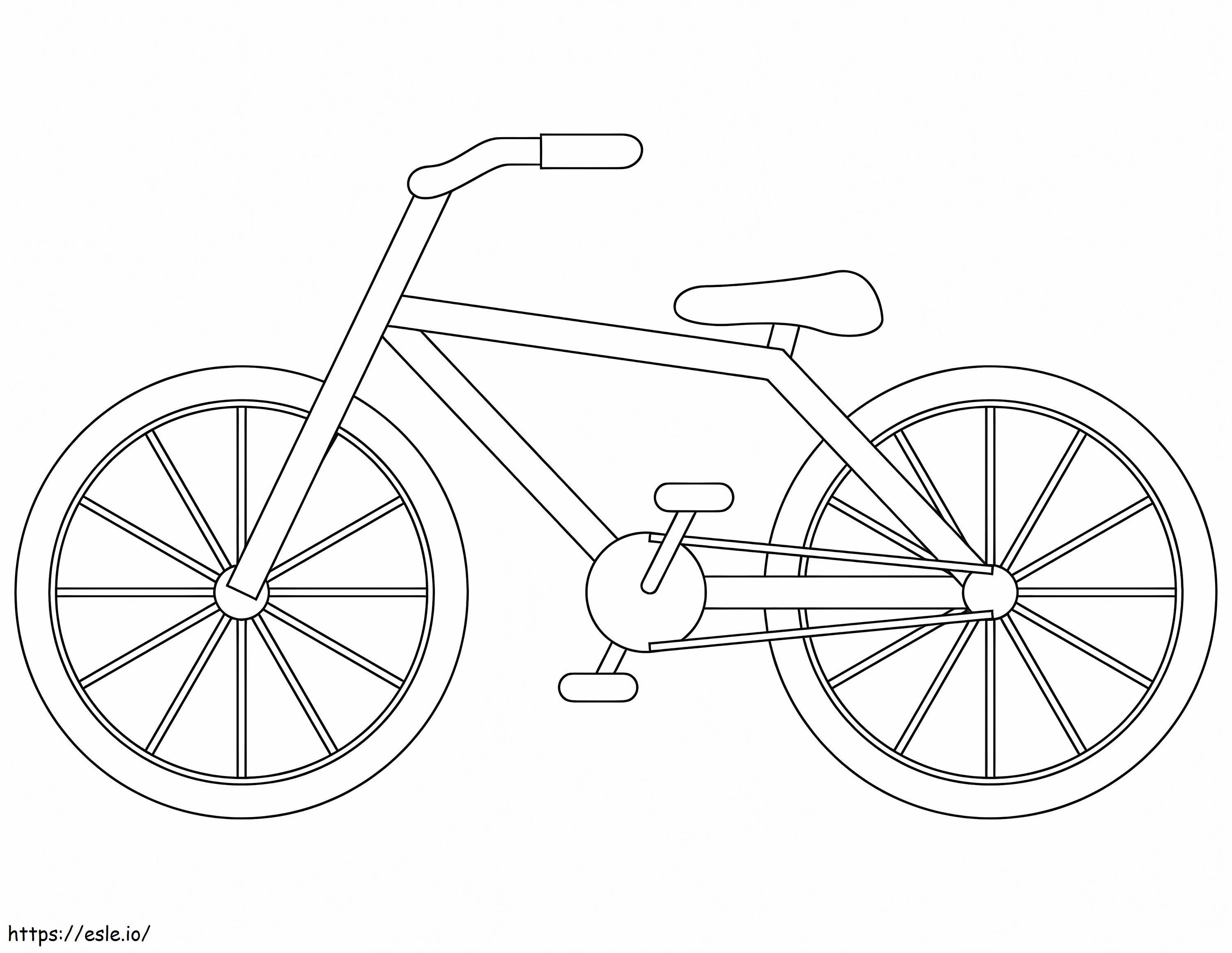 Yksinkertainen polkupyörä värityskuva