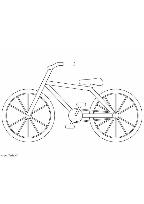 Bicicletta semplice da colorare