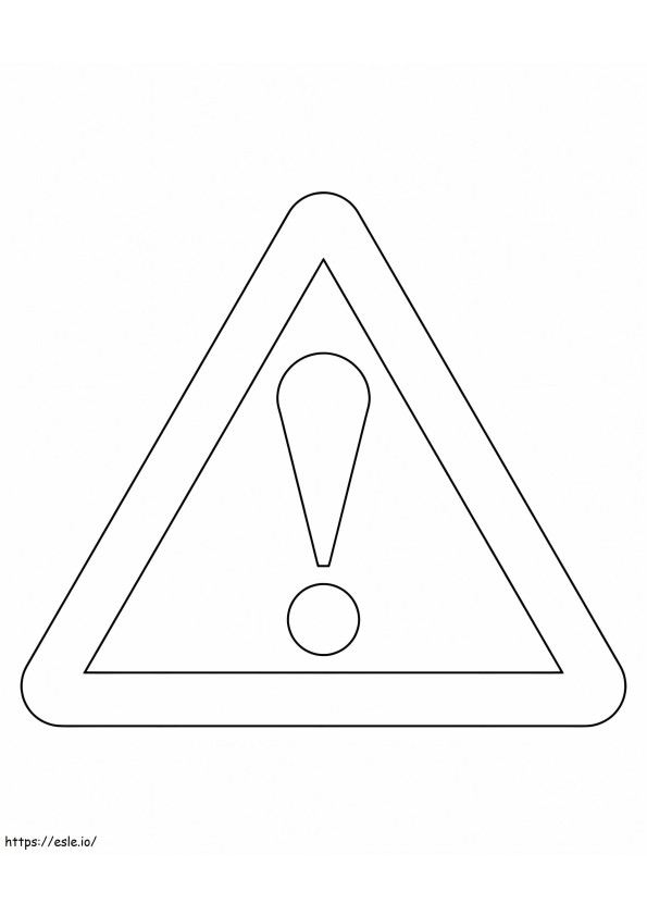 Danger Traffic Sign coloring page