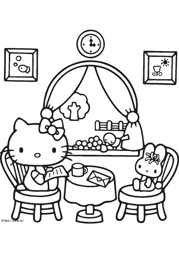 1539942005 Cum să desenezi gratuit Hello Kitty Descărcare de colorat