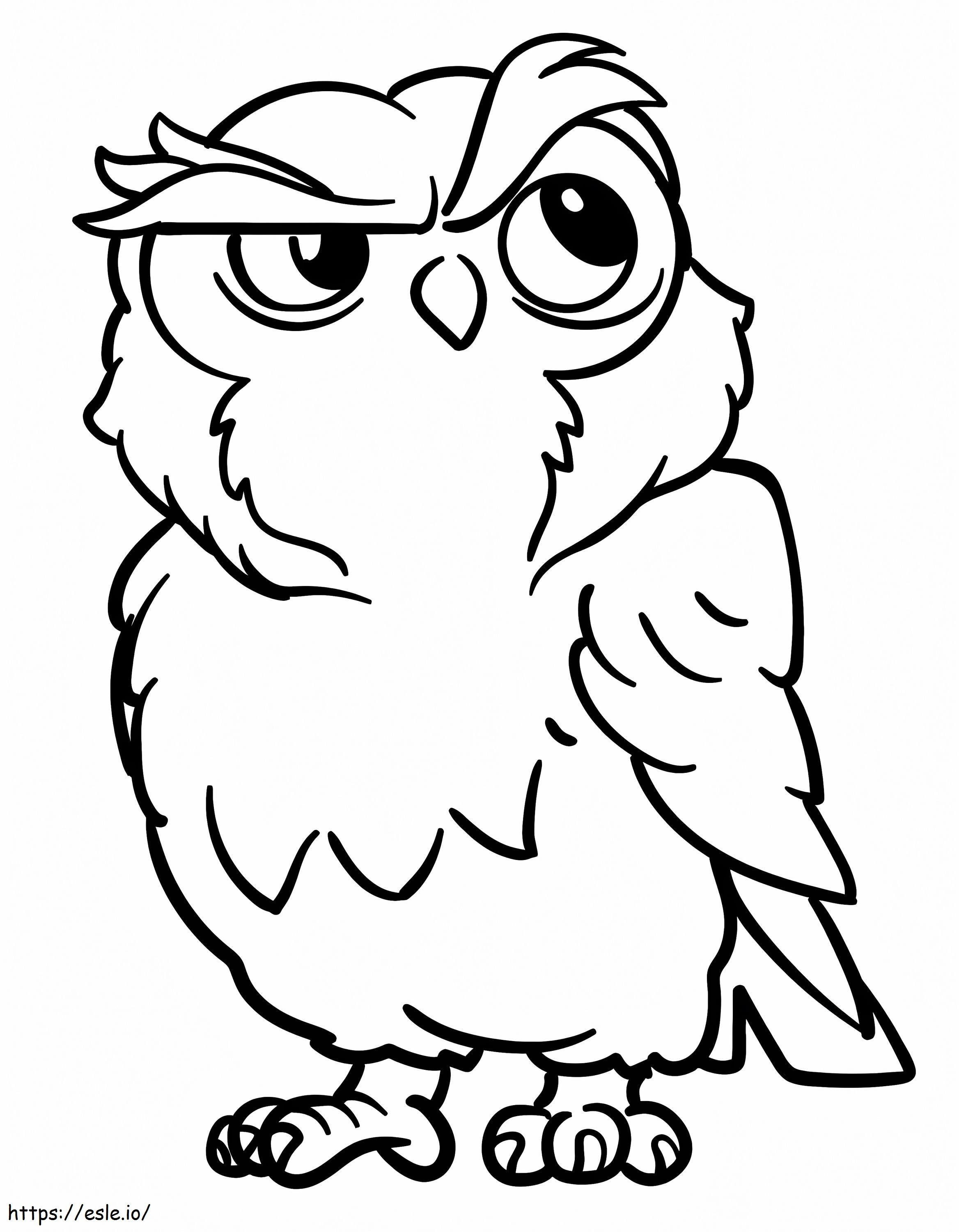 Thinking Owl coloring page