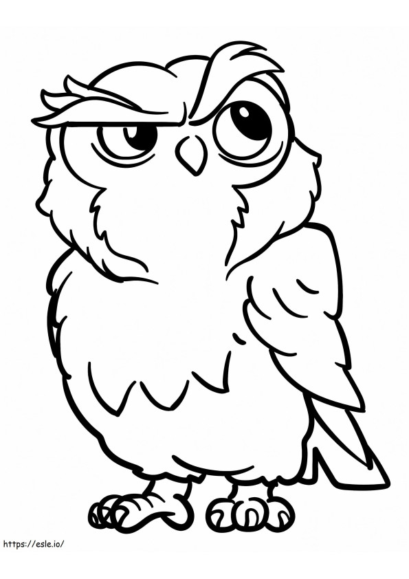 Thinking Owl coloring page