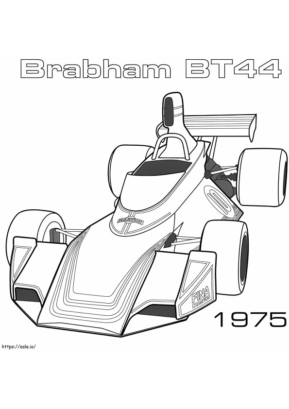 Formula 1 Racing Car 7 coloring page