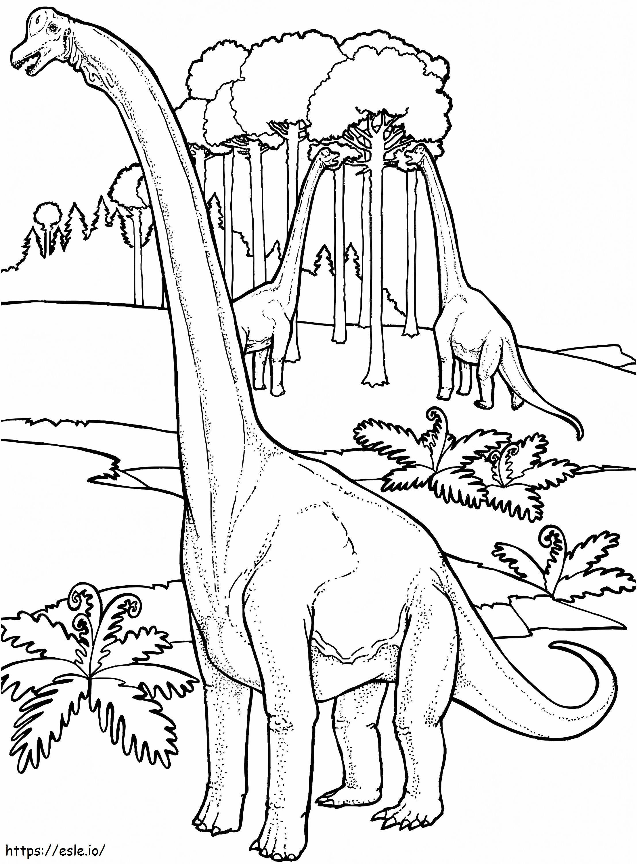 Brachiozaura dinozaura 756X1024 kolorowanka