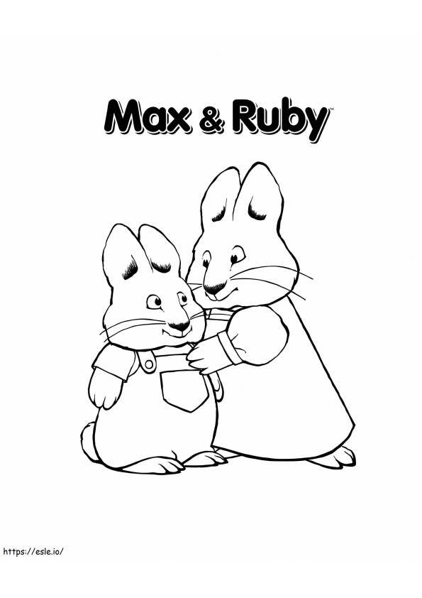 Max e Rubi para colorir