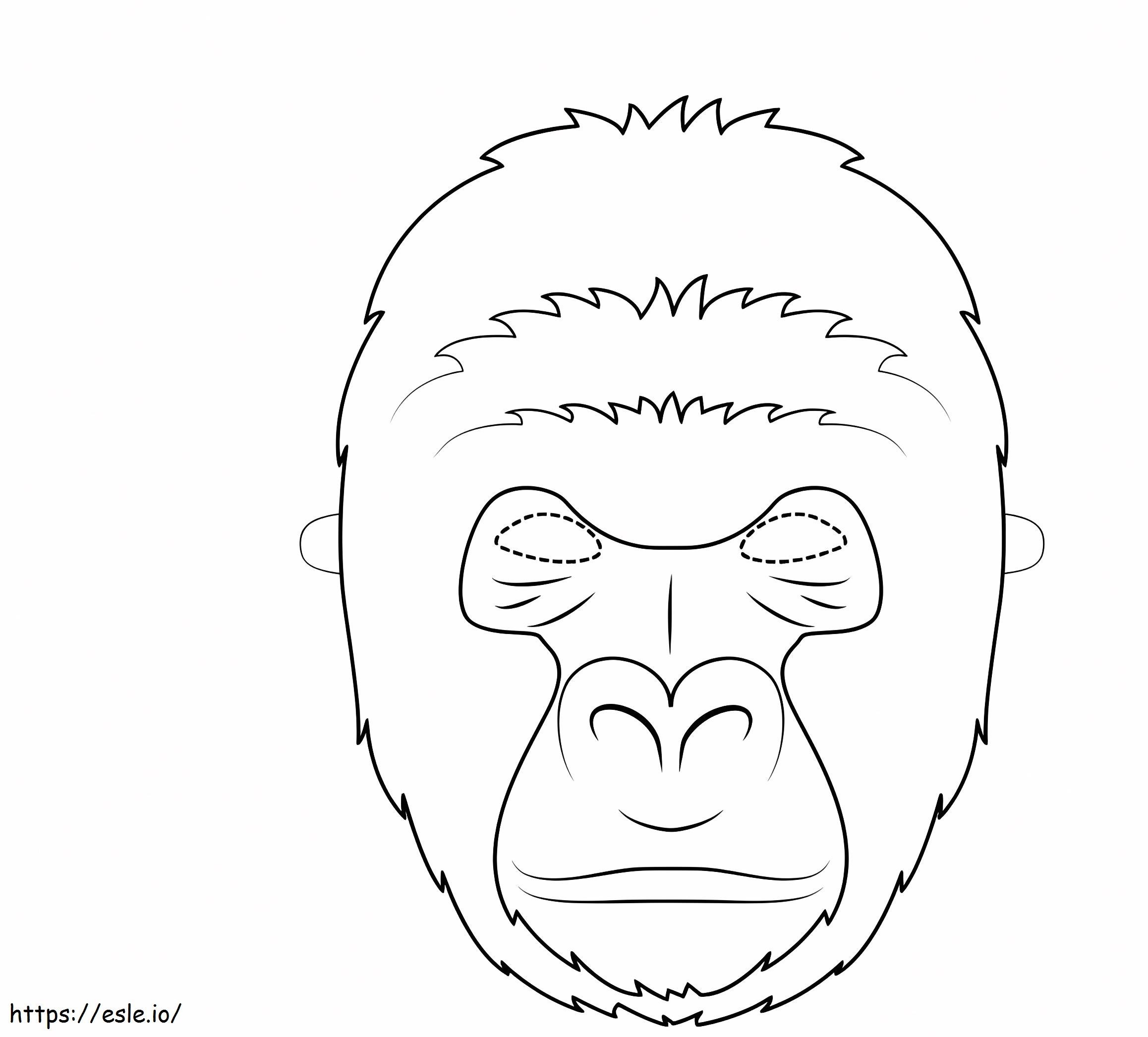 1559703607 Gorilla Mask A4 coloring page