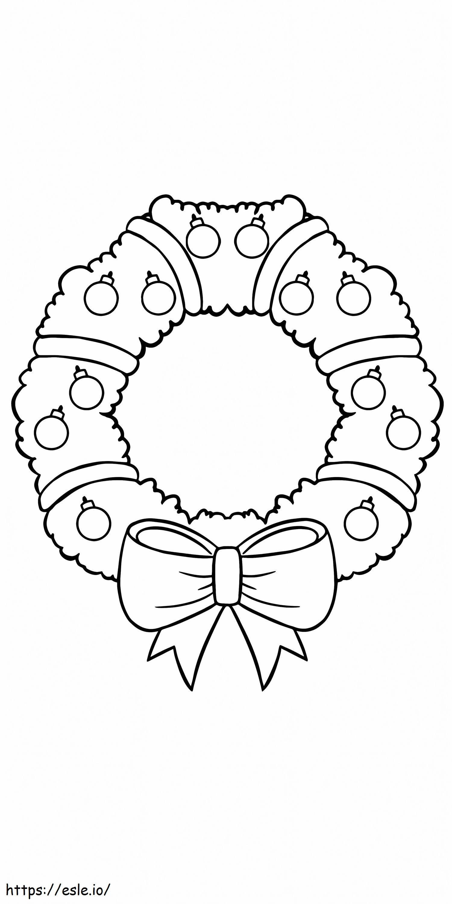 Easter Wreath Printable 3 coloring page