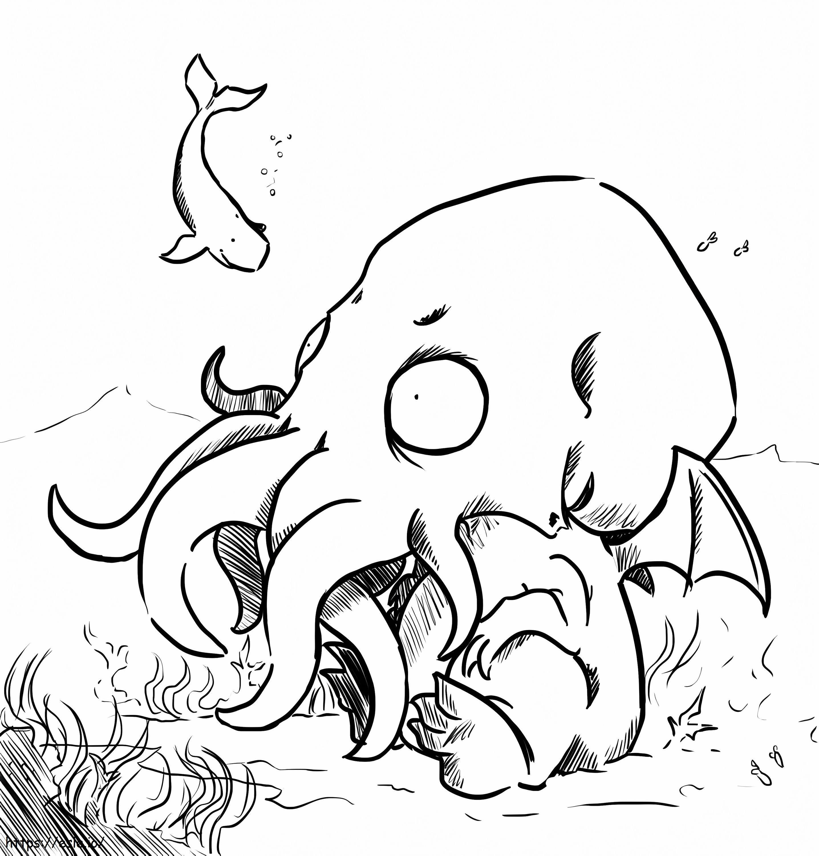 Cthulhu Sketch coloring page