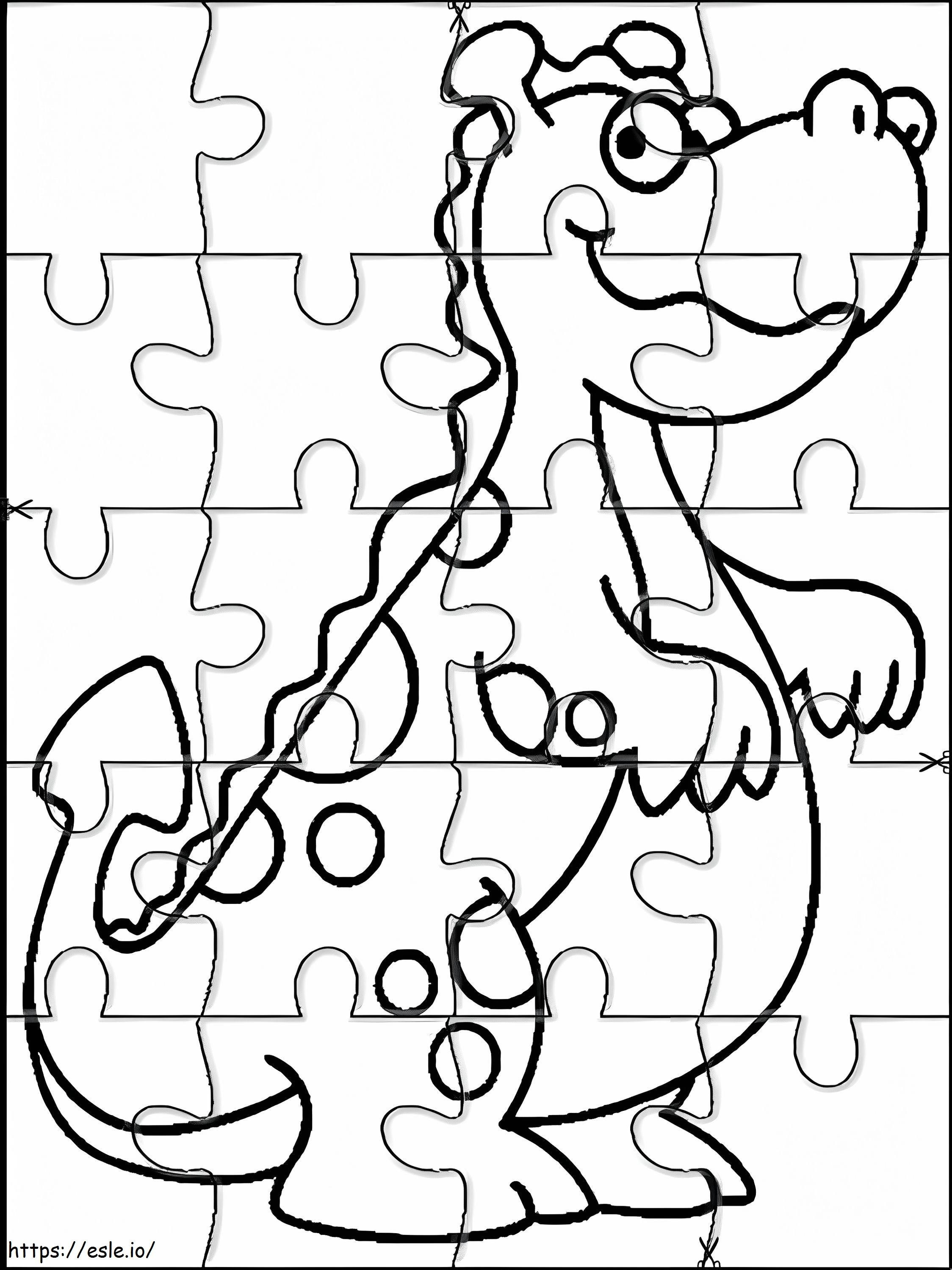 Dragon Jigsaw Puzzle coloring page