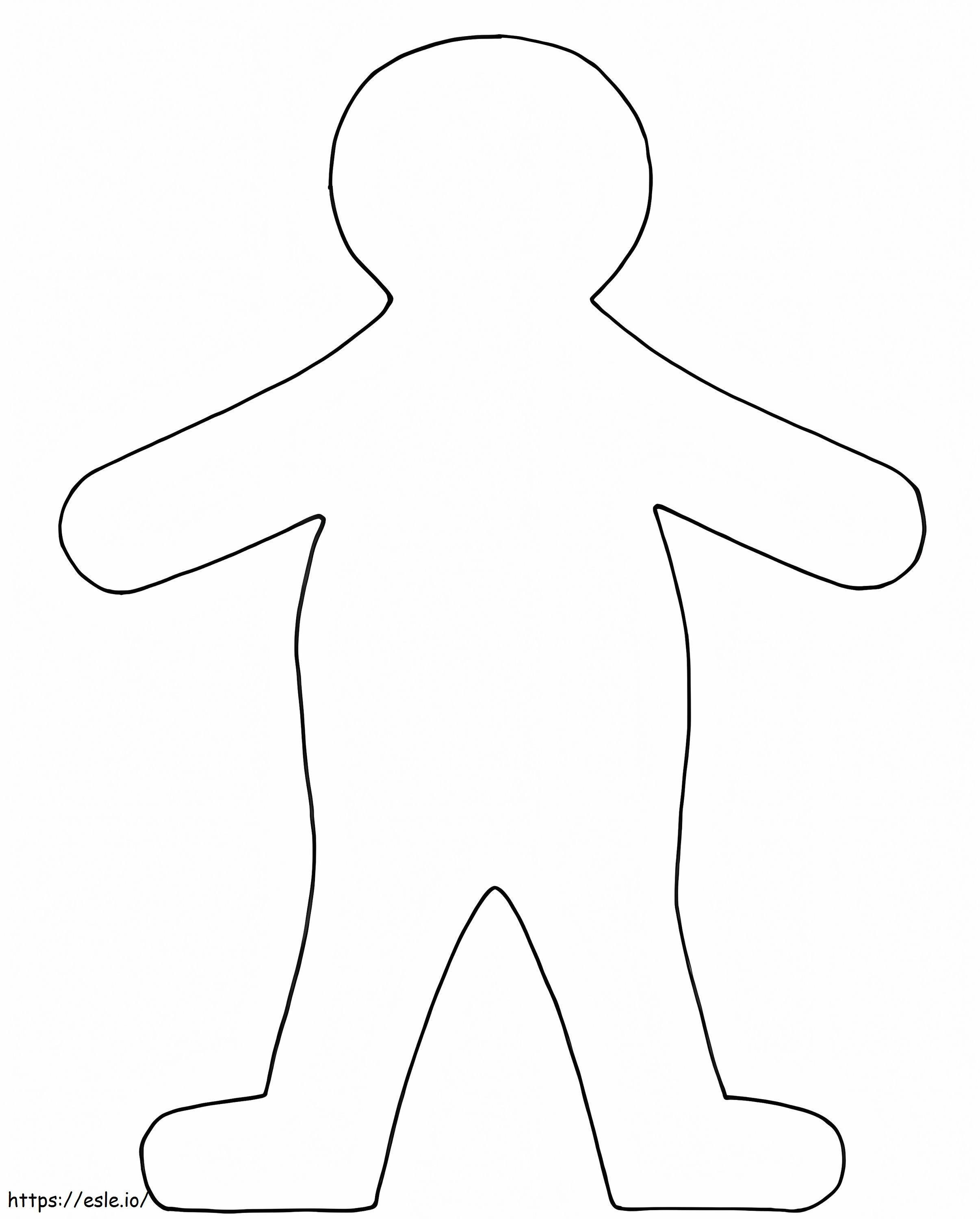 Fat Person Outline coloring page