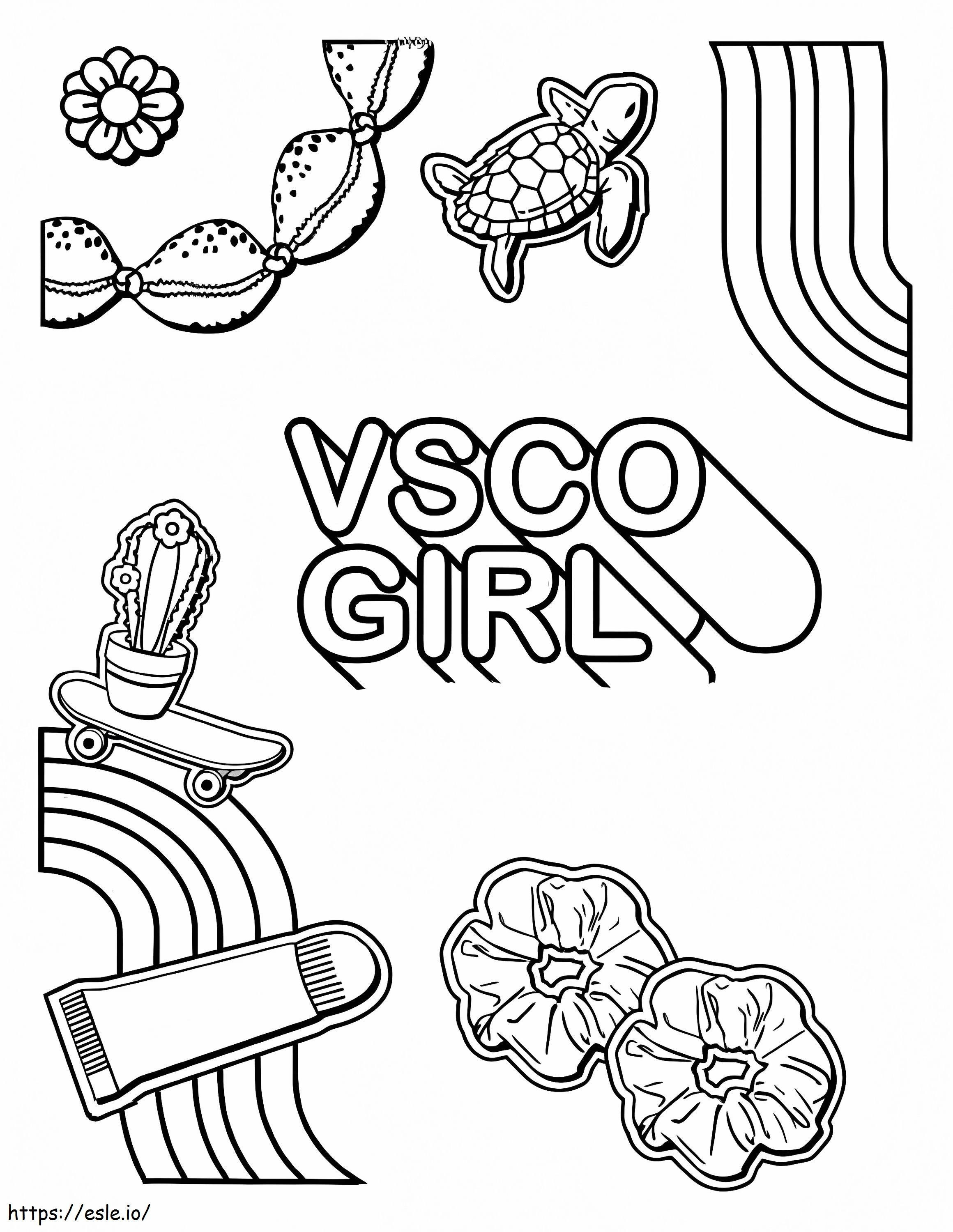 Estética Vsco Girl para colorir
