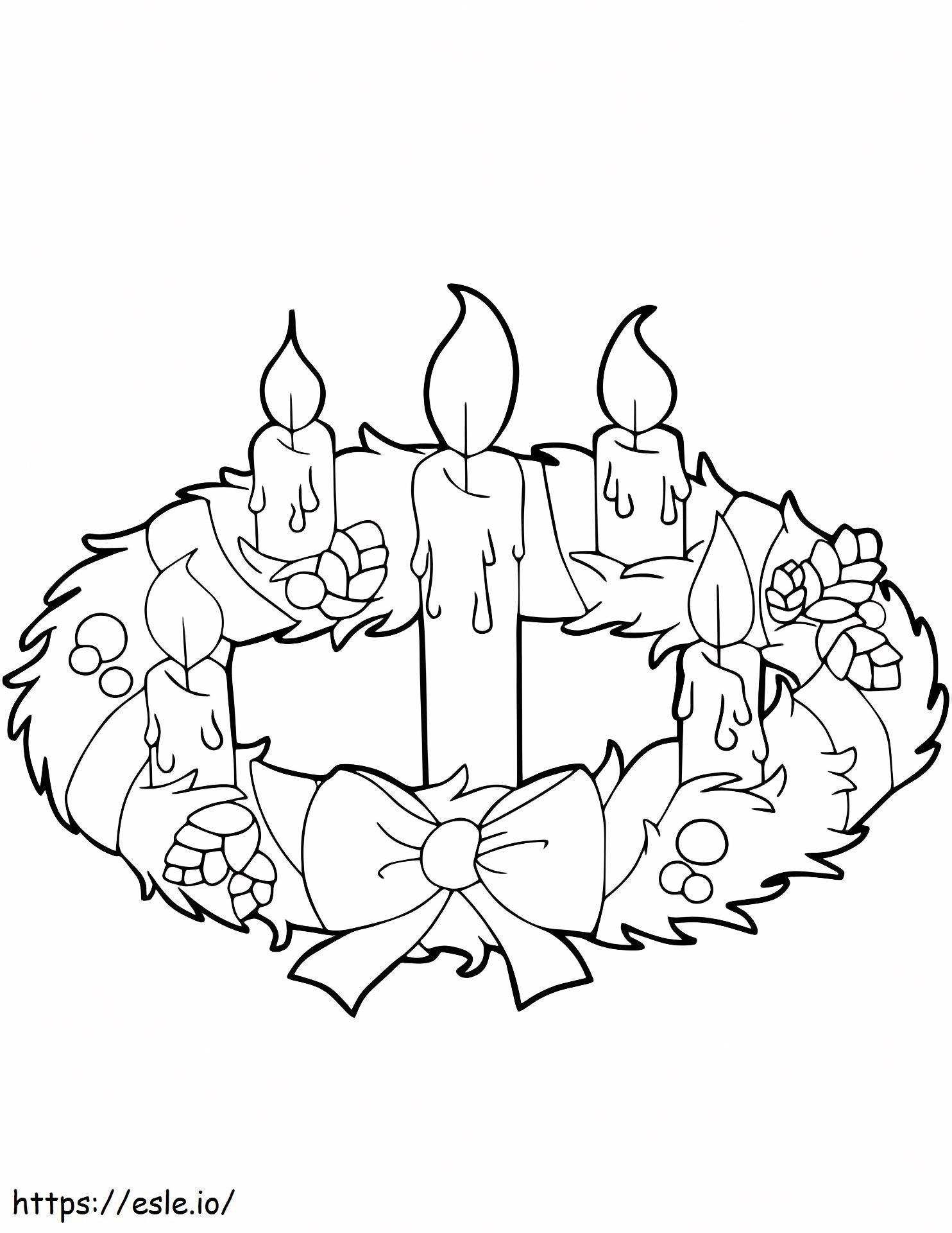 1526981573 Advent Wreath And Candles coloring page